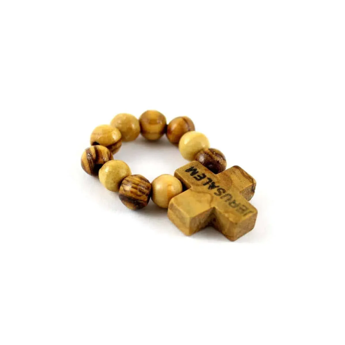 OLIVE WOOD FINGER ROSARY #R117
