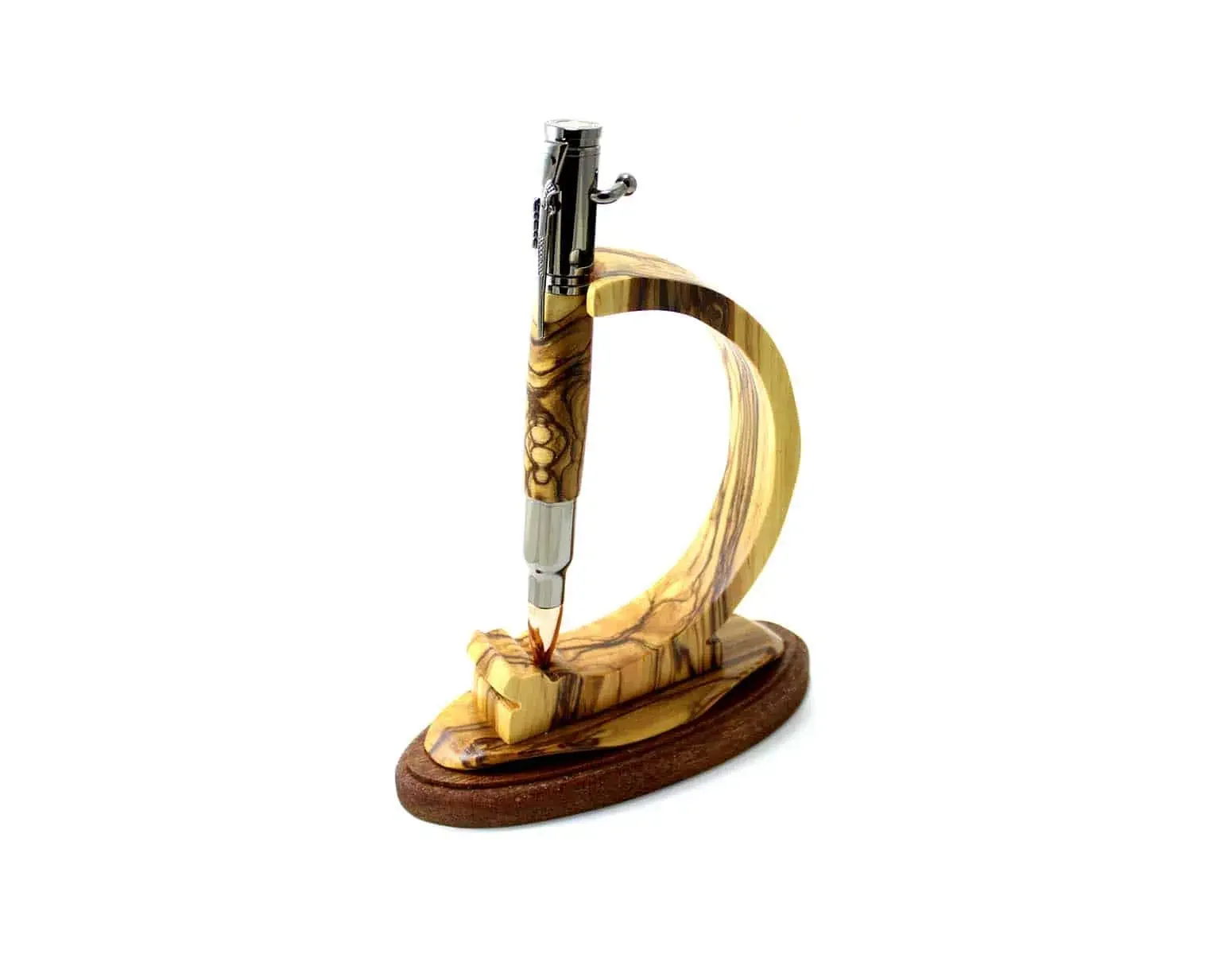 Handcrafted Bethlehem Olive Wood Pen Stand, Olive Wood Pen Holder #PE112 - Image 2