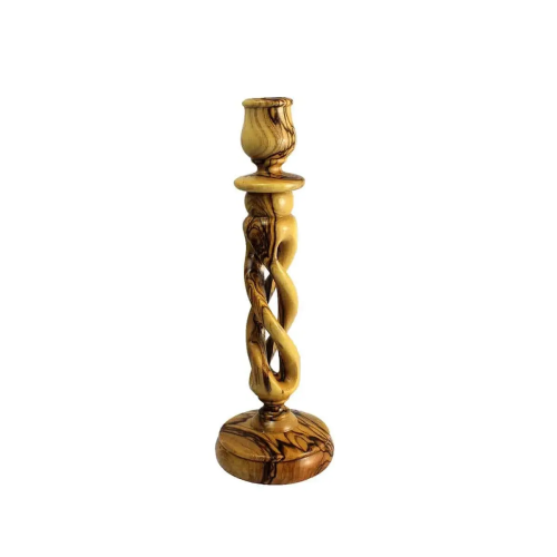 Olive Wood Candlestick #T102