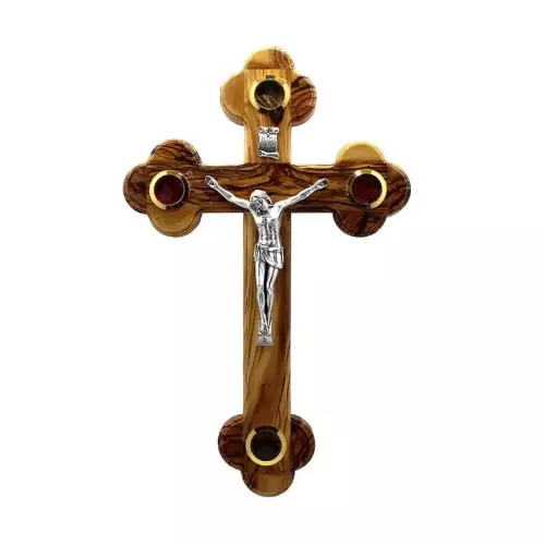 Orthodox Olive Wood Crucifix (22 cm / 8.75”) #CR102