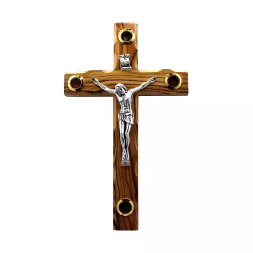 Catholic Olive Wood Crucifix (20 cm / 7.75”) #CR106