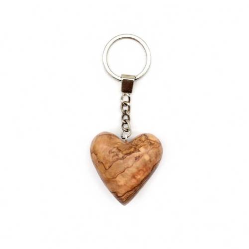 Handcrafted Olive Wood Keychain – 4.5 cm (1.8″) #KE102
