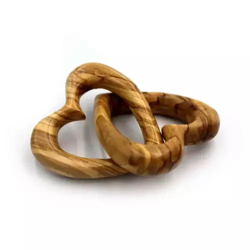 Olive Wood Hearts Intertwined #OT111