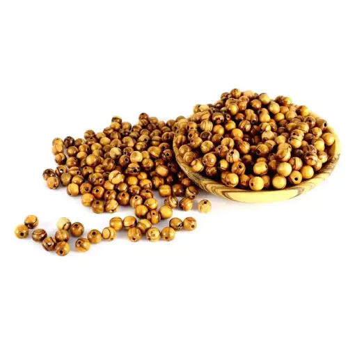 8 mm Olive Wood Round Beads (500 beads) #B119