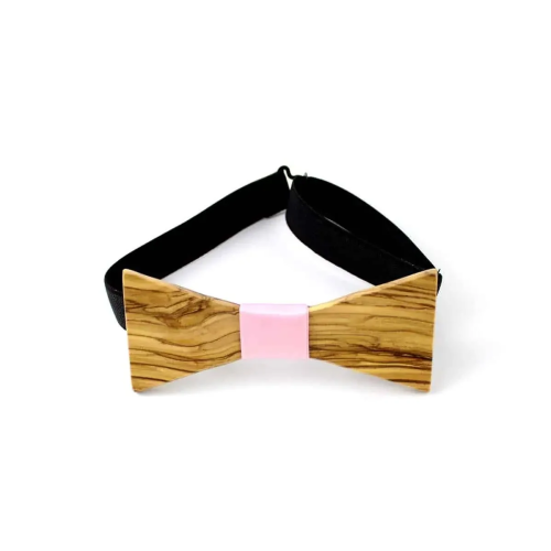 Handcrafted Bethlehem Olive Wood Bow Tie [Classic Style] #W102