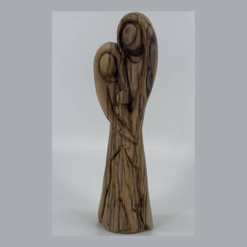 Abstract Olive Wood Holy Family Figurine #FI178