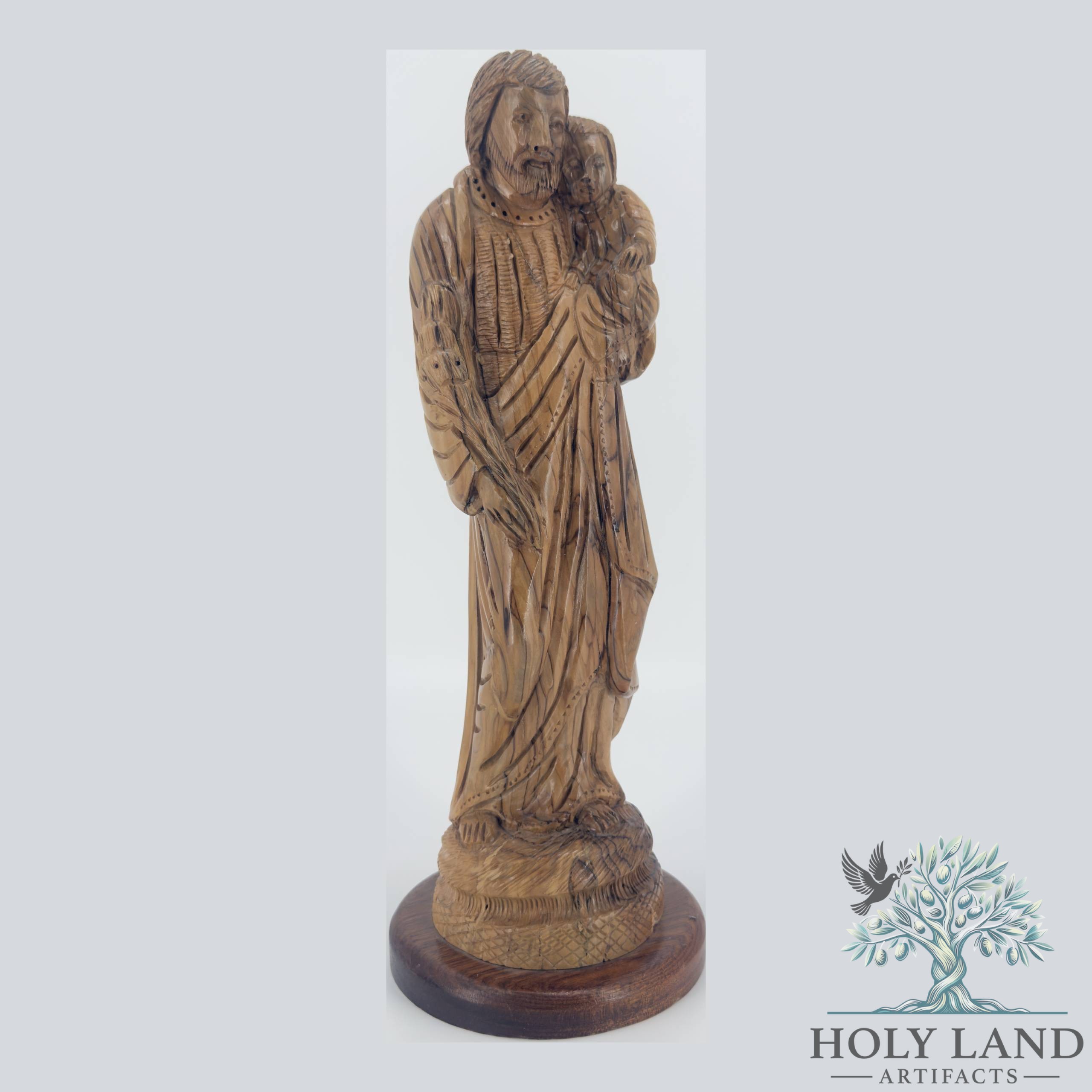 Olive Wood Good Shepherd Figurine #FI152