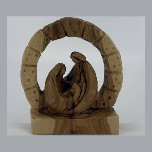 Olive Wood Holy Family Arch Scene #NA162