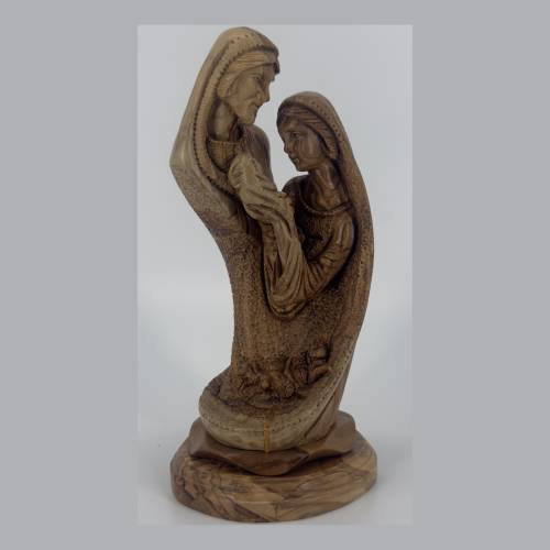 Olive Wood Holy Family Figurine #NA144