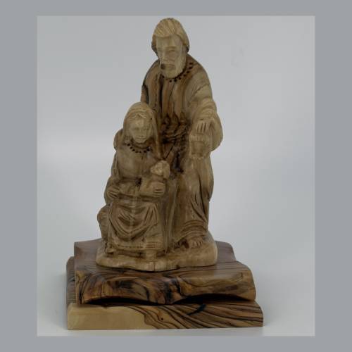 Olive Wood Saint Joseph with Child Figurine #FI164