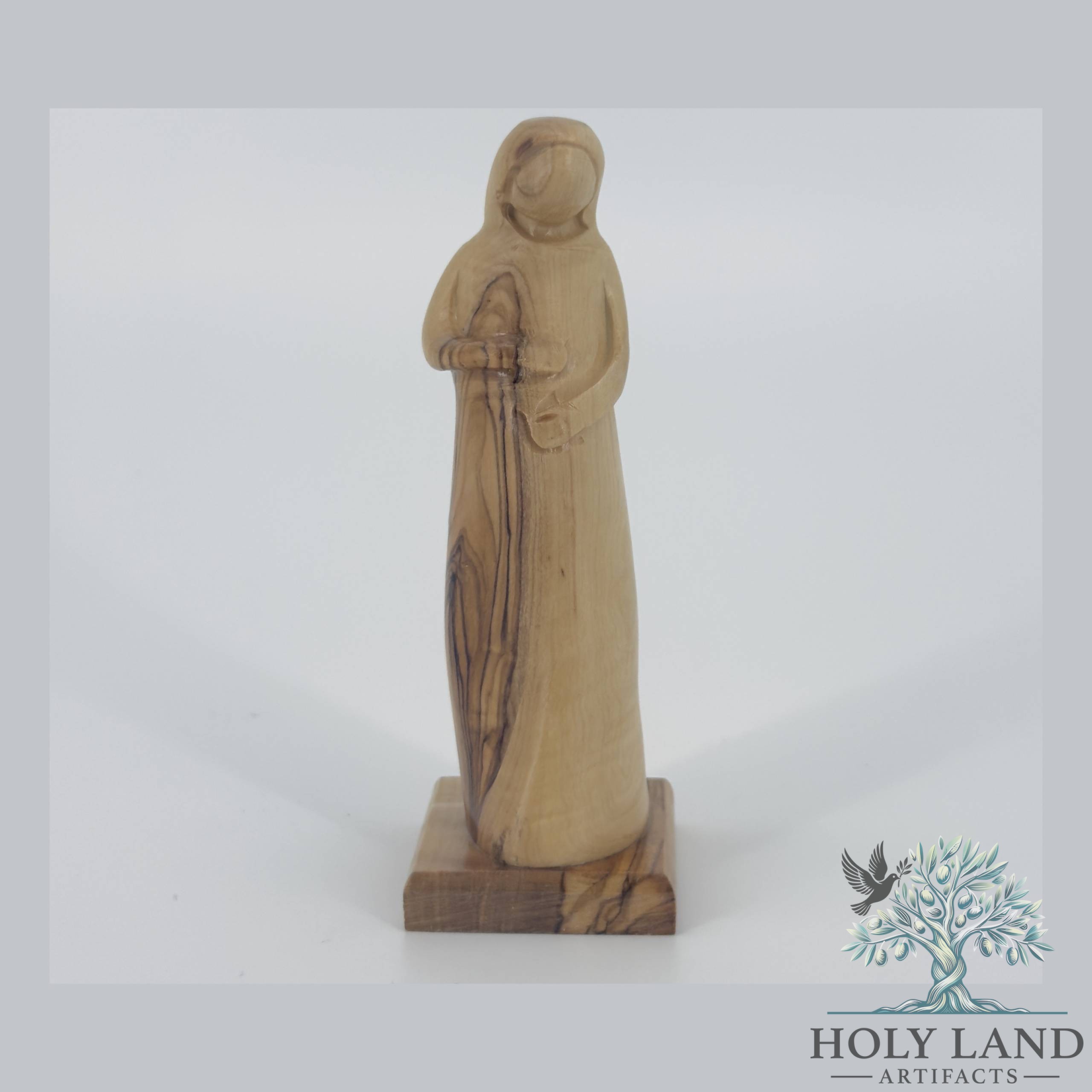 Olive Wood Virgin Mary Prayer Figurine #FI146