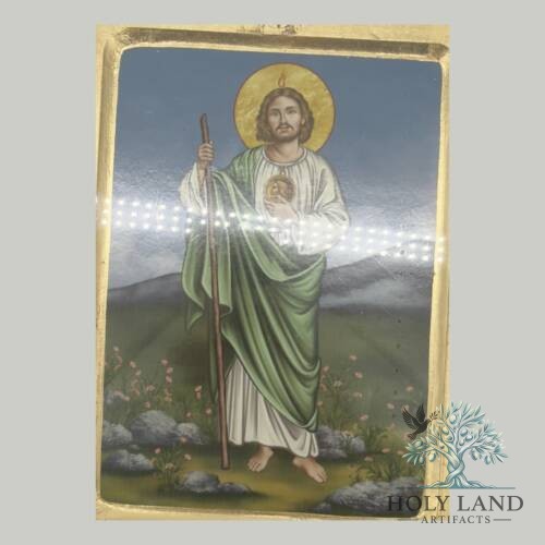 Saint Jude Thaddeus Icon Plaque Gold Leaf Frame #PL127